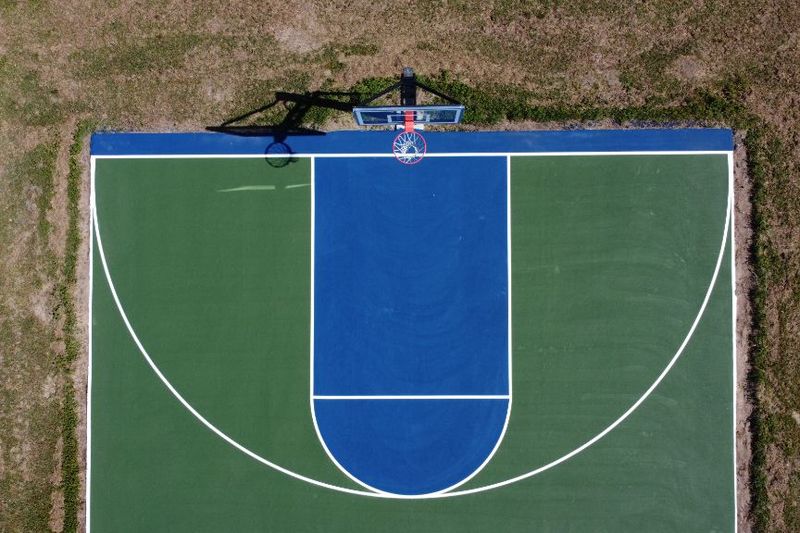 Overhead of the key and backboard